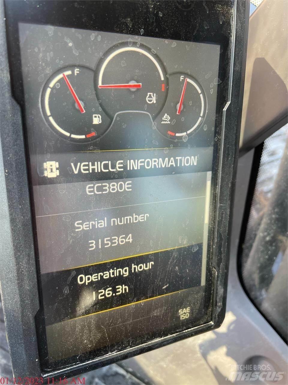 Volvo EC380EL 履帶式 挖土機/掘鑿機/挖掘機