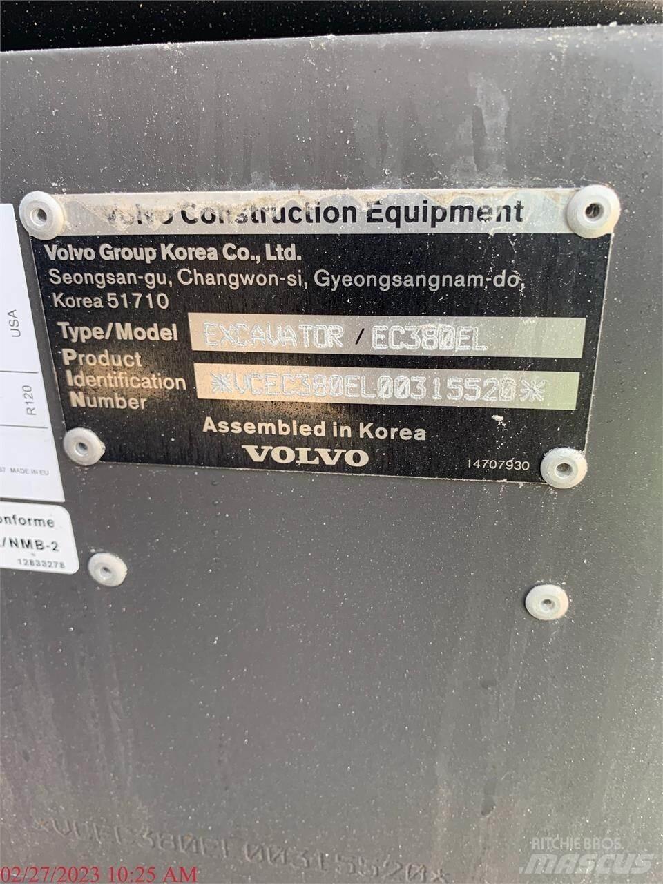 Volvo EC380EL 履帶式 挖土機/掘鑿機/挖掘機
