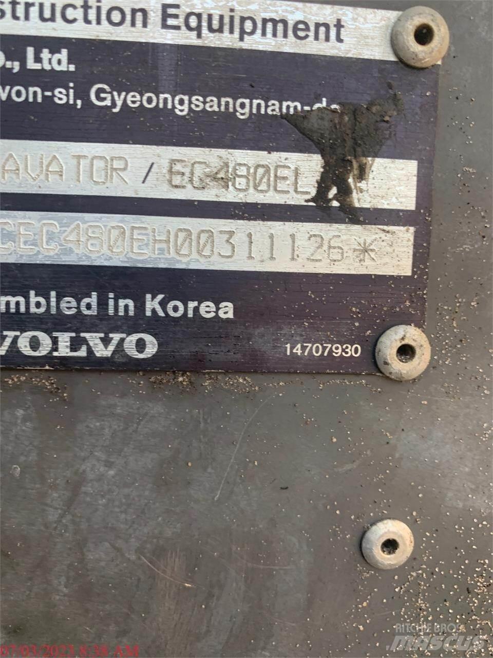 Volvo EC480EL 履帶式 挖土機/掘鑿機/挖掘機