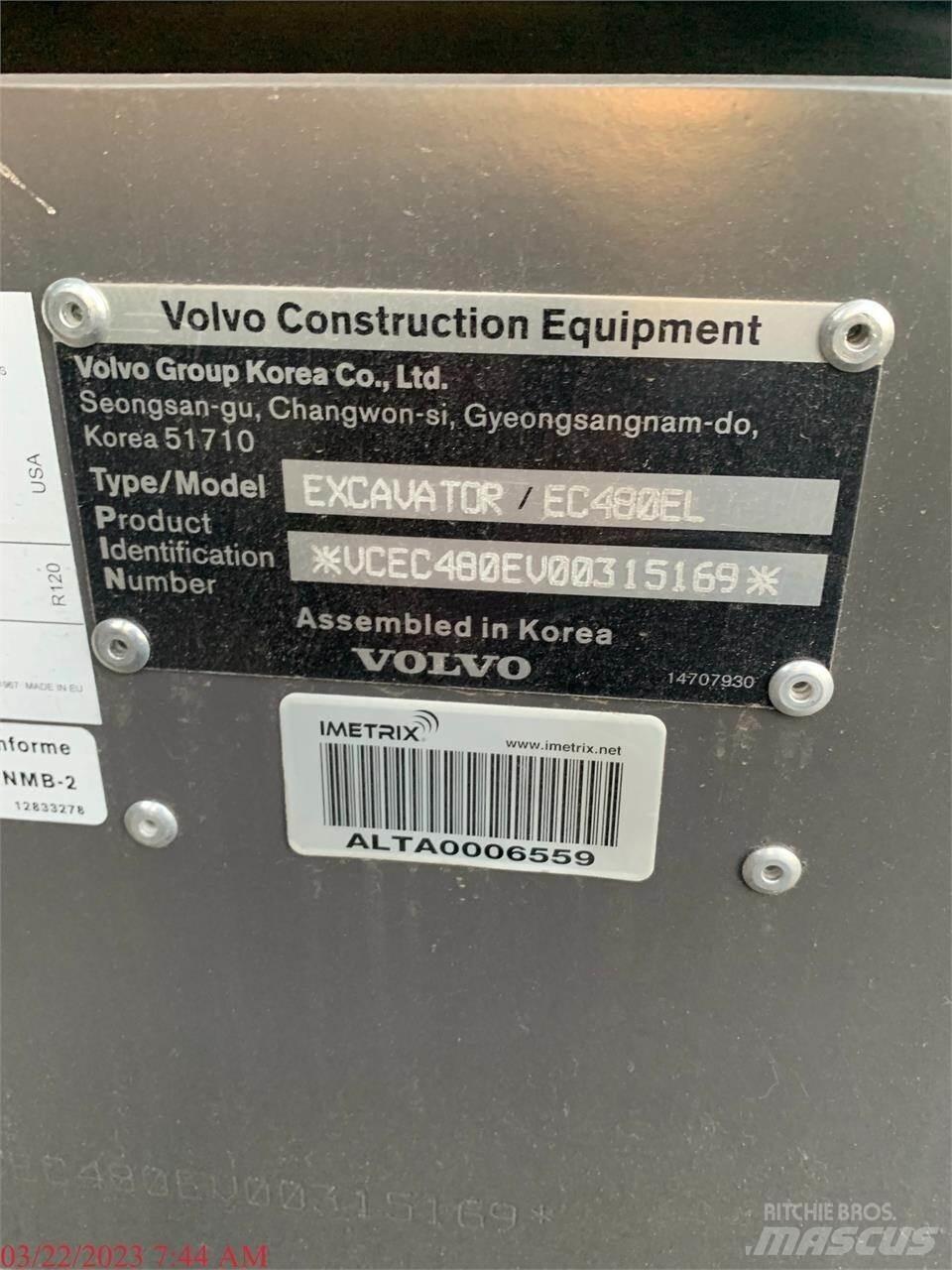 Volvo EC480EL 履帶式 挖土機/掘鑿機/挖掘機