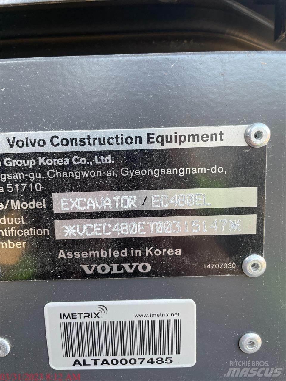Volvo EC480EL 履帶式 挖土機/掘鑿機/挖掘機