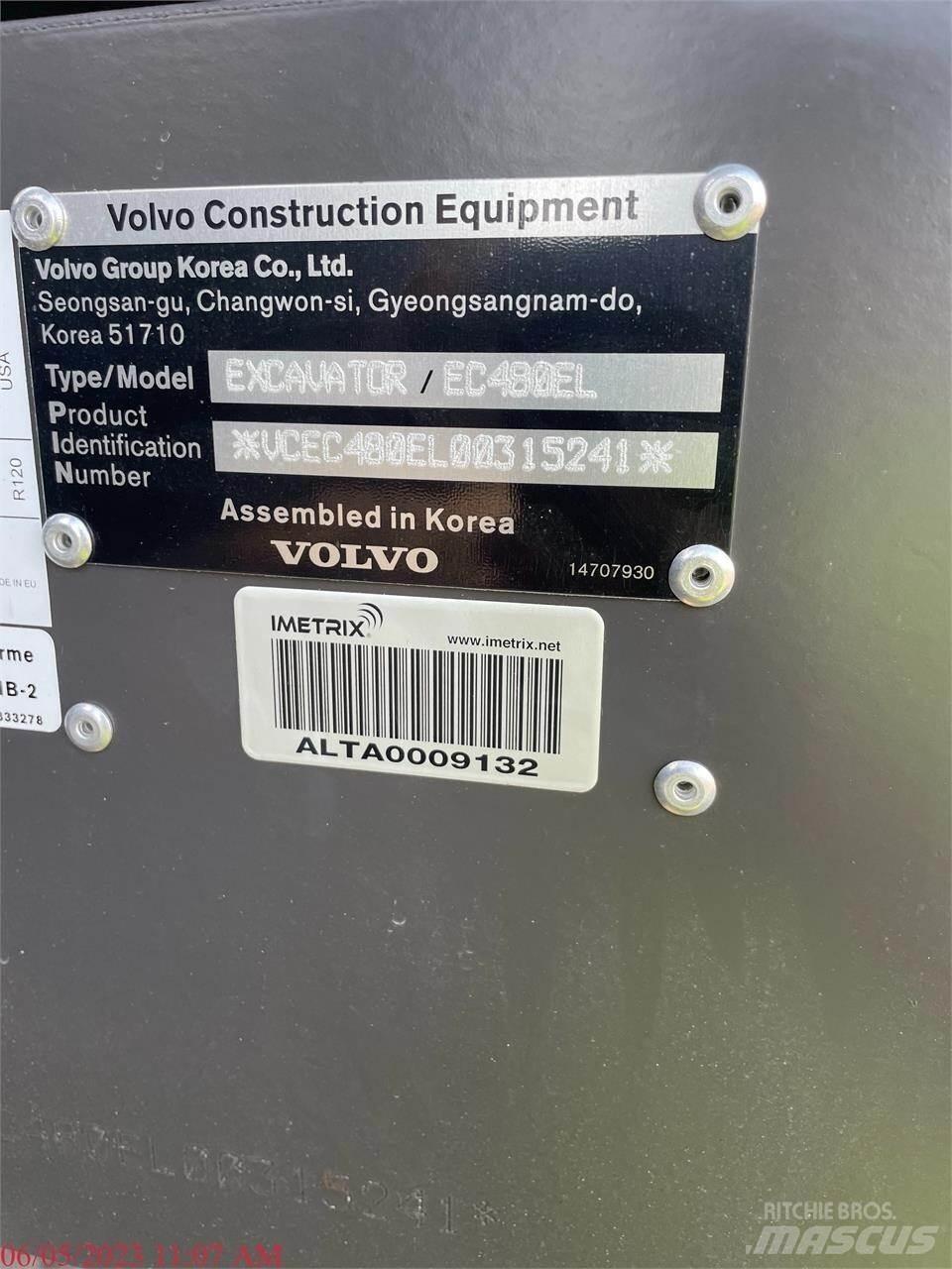 Volvo EC480EL 履帶式 挖土機/掘鑿機/挖掘機