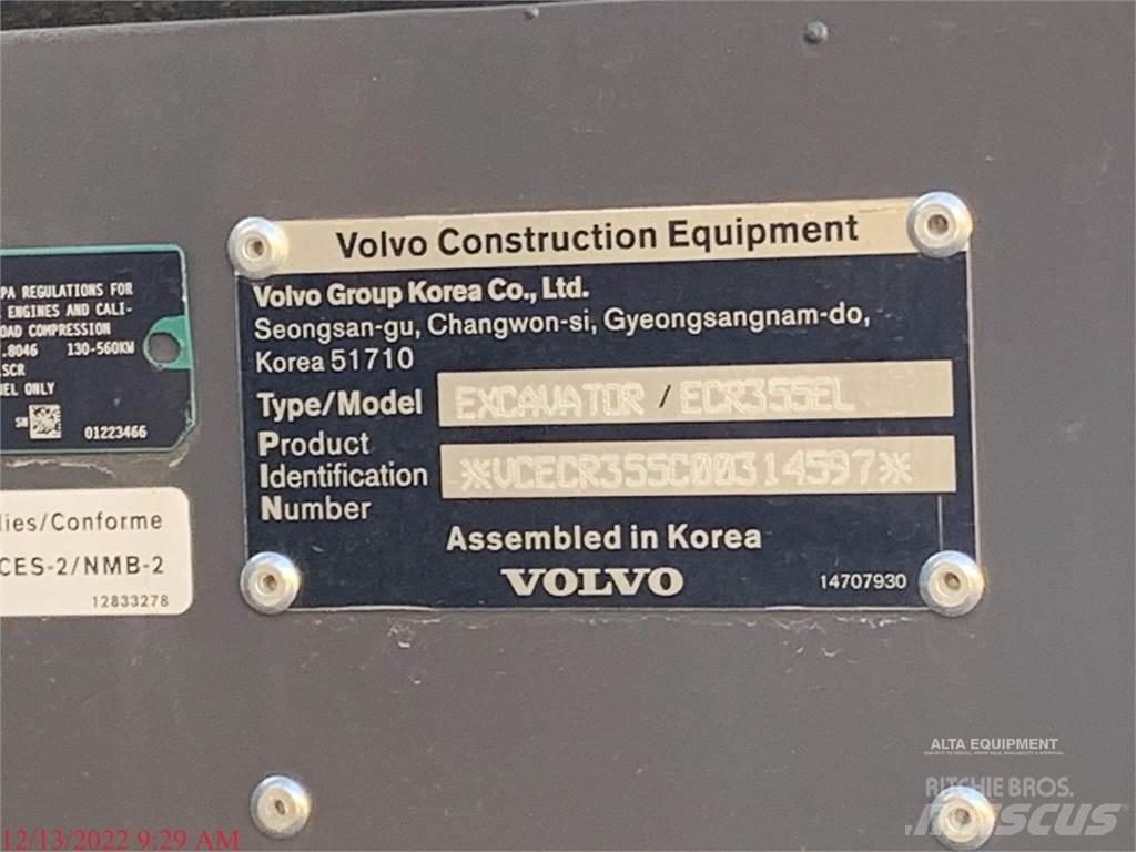 Volvo ECR355EL 履帶式 挖土機/掘鑿機/挖掘機