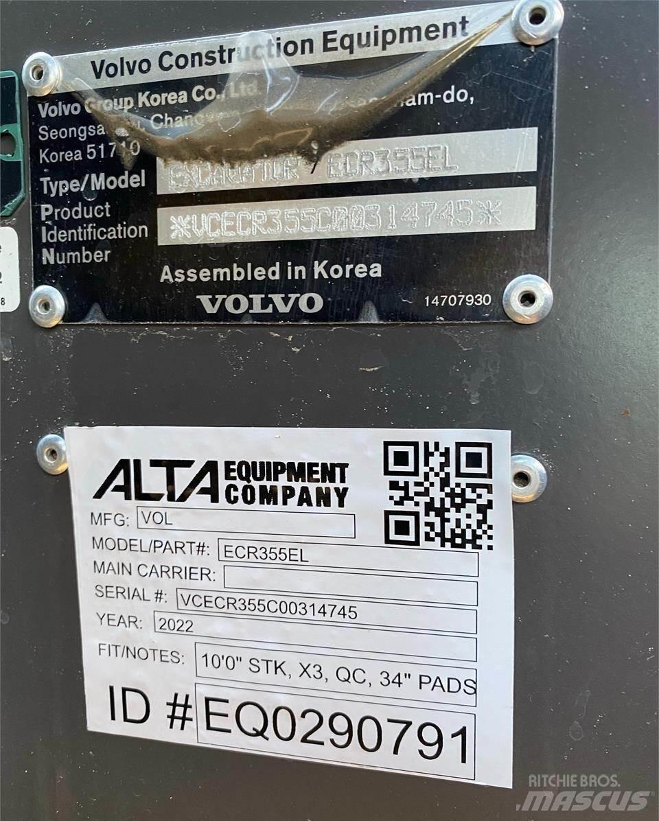 Volvo ECR355EL 履帶式 挖土機/掘鑿機/挖掘機