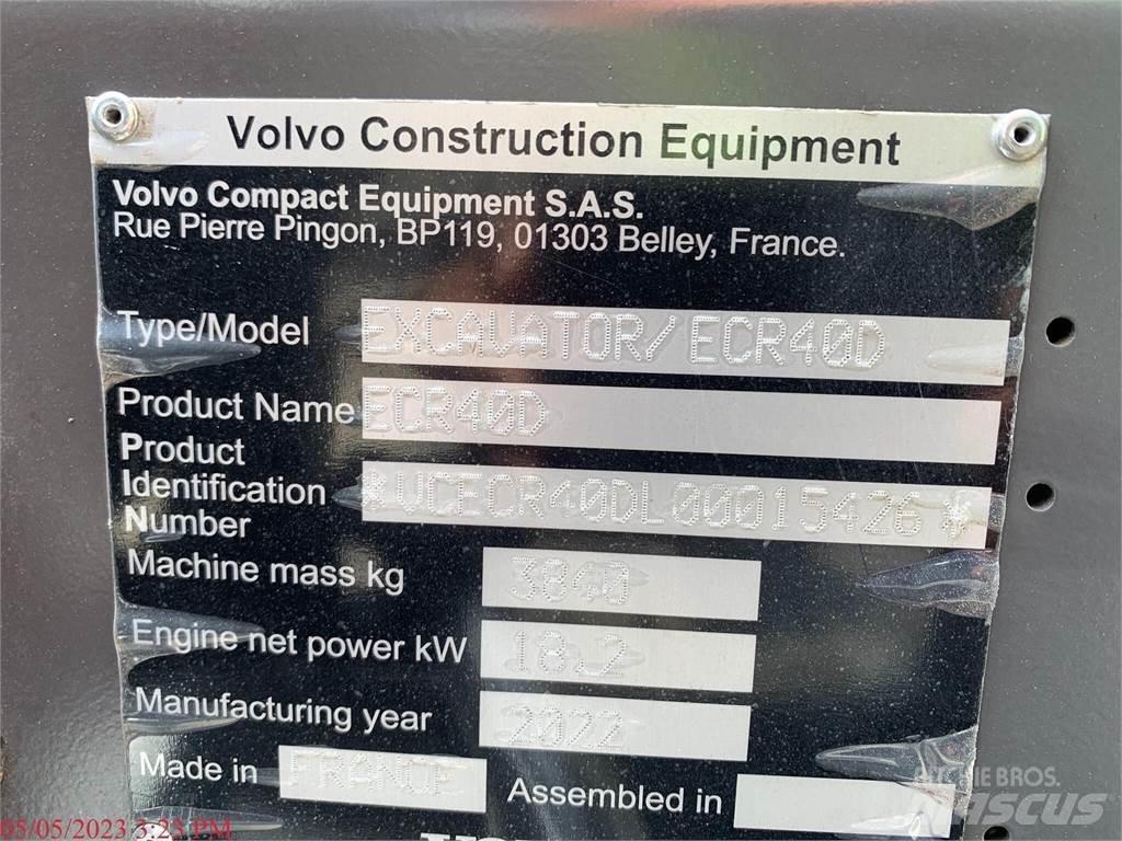 Volvo ECR40D 小型挖土機/掘鑿機<7t(小型挖掘機)