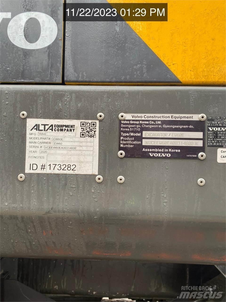 Volvo EW60E 旋轉式挖土機/掘鑿機/挖掘機
