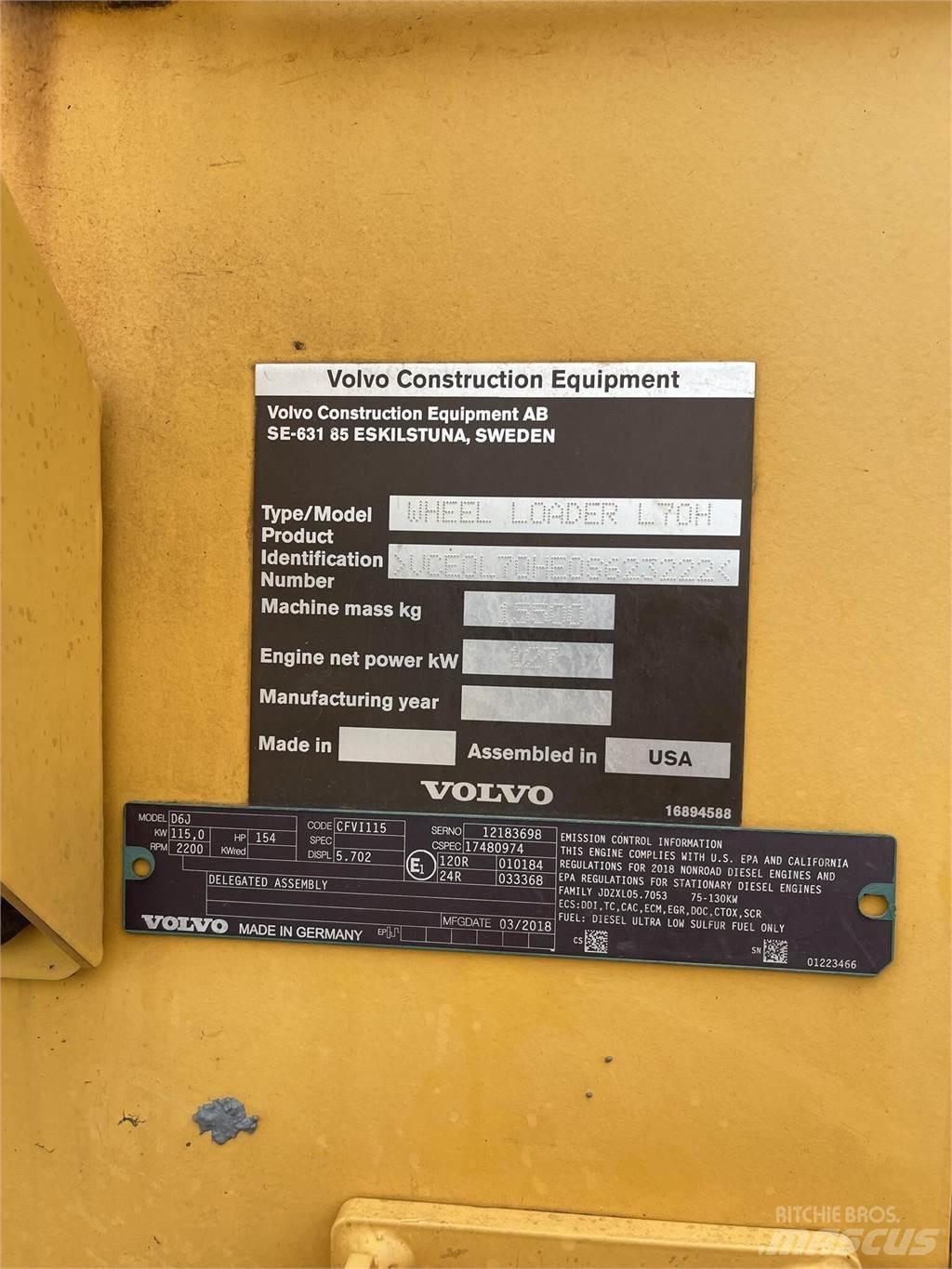 Volvo L70H 輪胎式裝載機