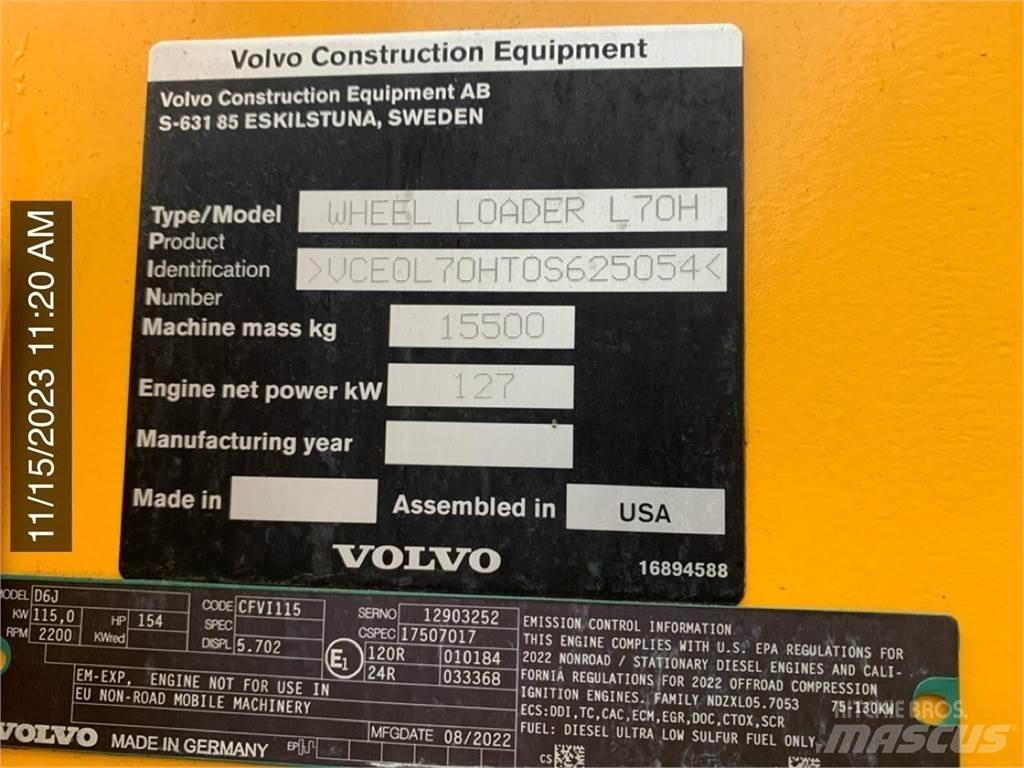 Volvo L70H 輪胎式裝載機