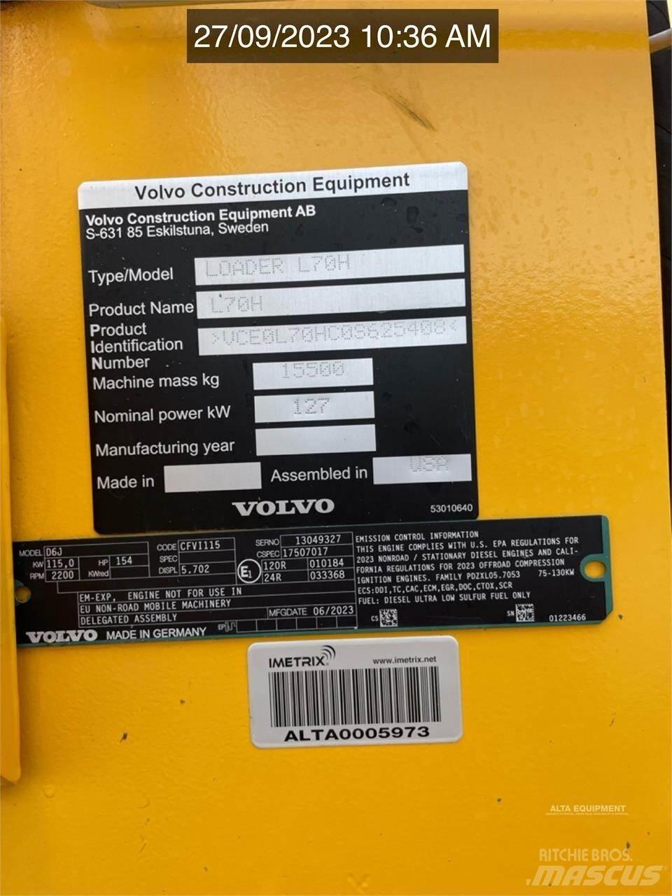 Volvo L70H 輪胎式裝載機