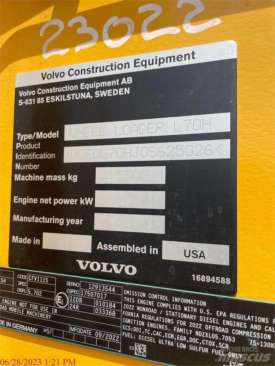 Volvo L70H 輪胎式裝載機