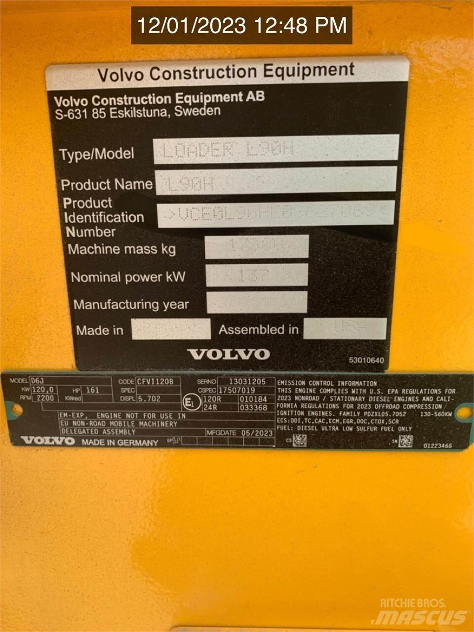 Volvo L90H 輪胎式裝載機