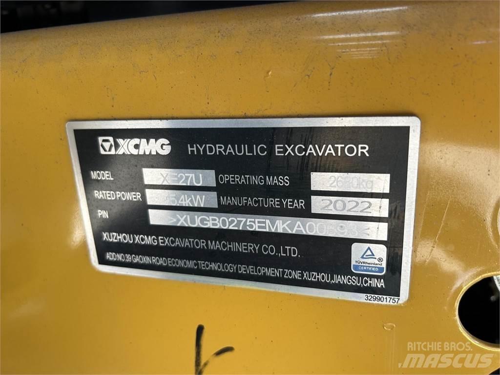 XCMG XE27U 小型挖土機/掘鑿機<7t(小型挖掘機)