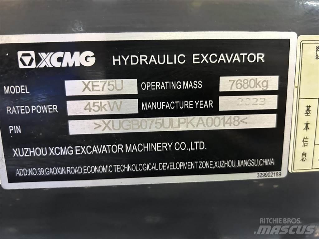 XCMG XE75U 履帶式 挖土機/掘鑿機/挖掘機