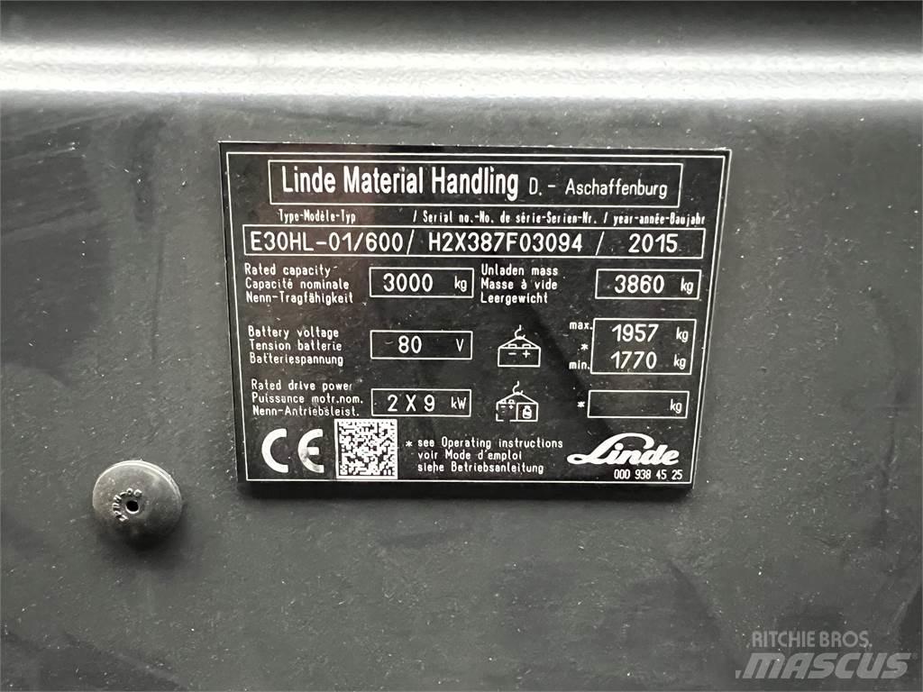 Linde E30/600HL 電動堆高機