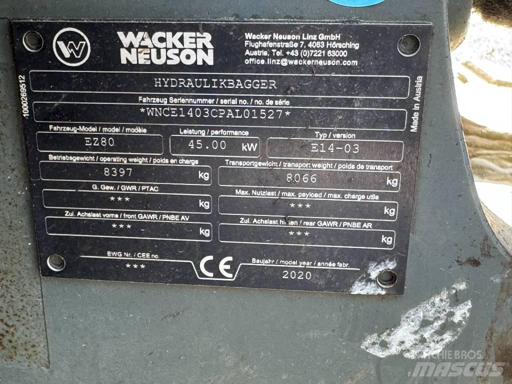 Wacker Neuson EZ80 履帶式 挖土機/掘鑿機/挖掘機