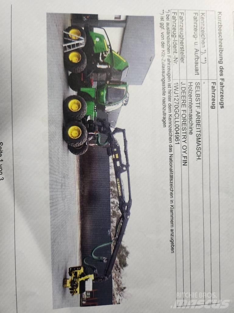 John Deere 1270 G 收穫機