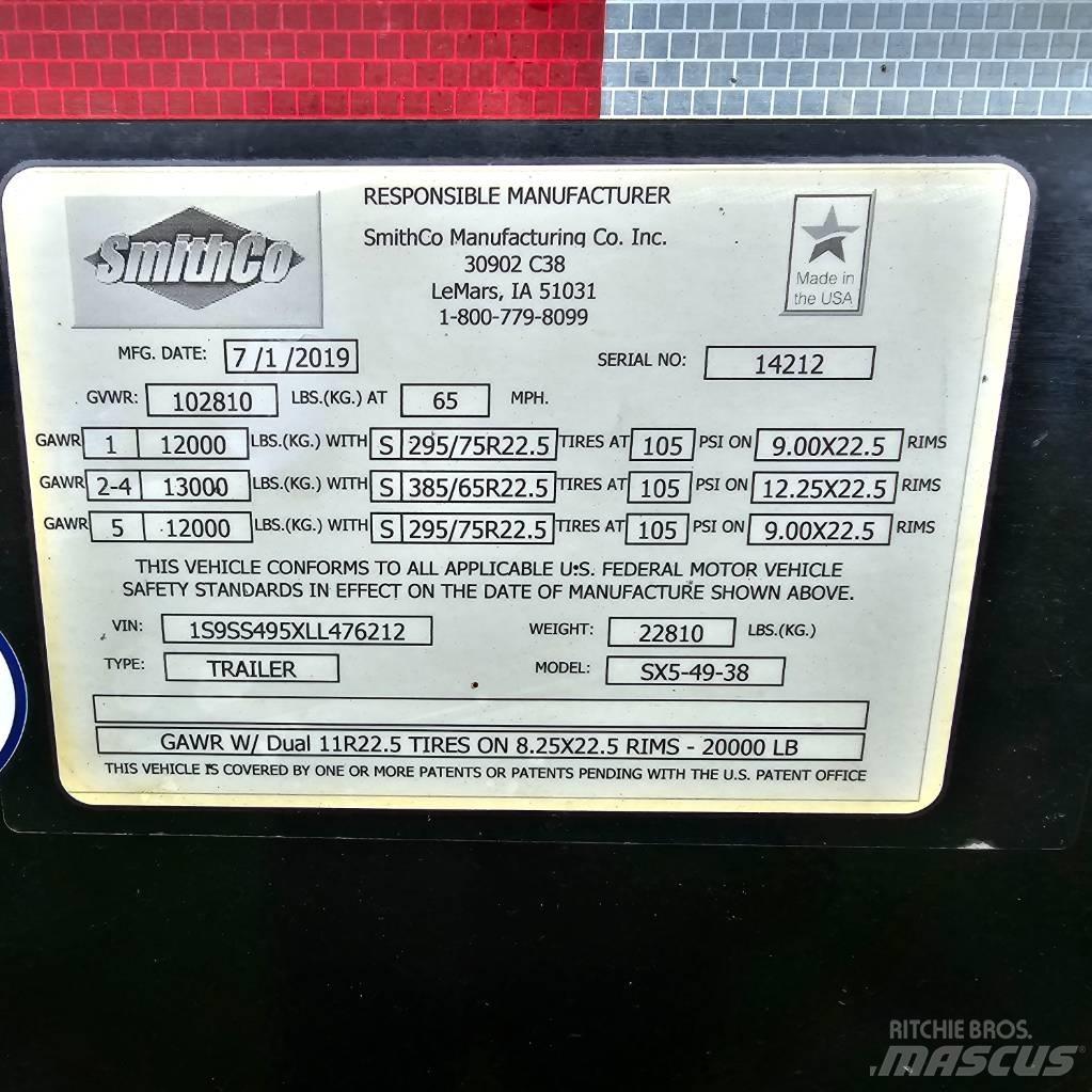SmithCo SX5-49-38 傾卸式拖車