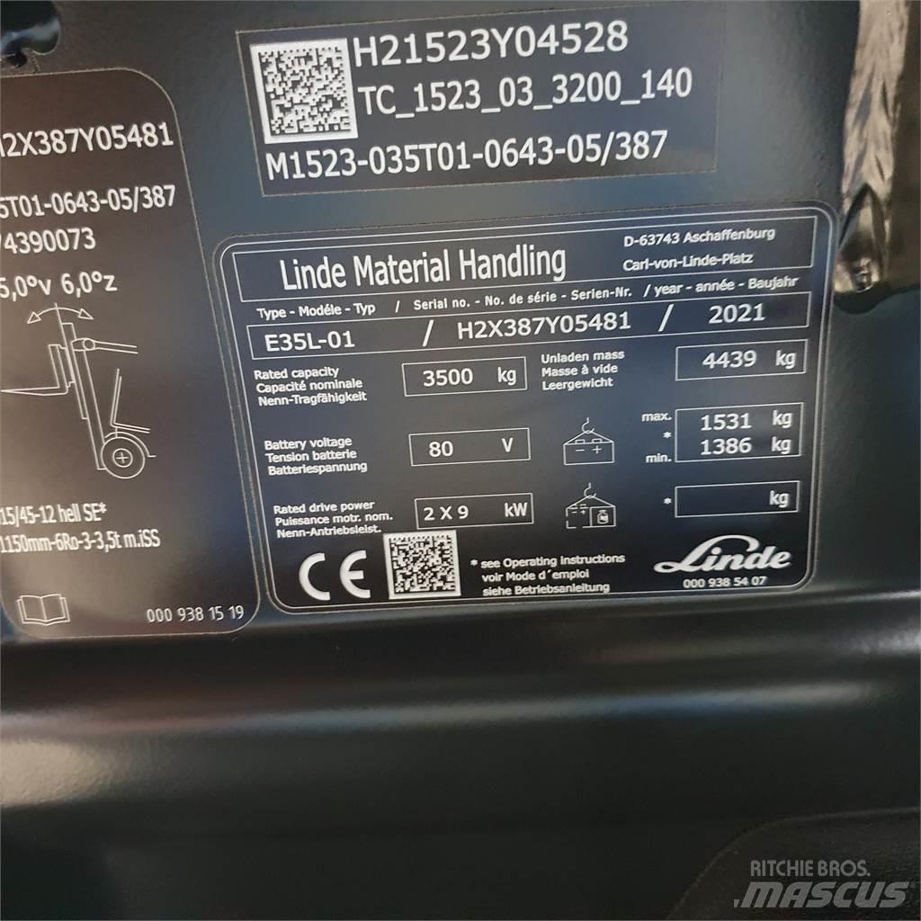 Linde E35L 電動堆高機