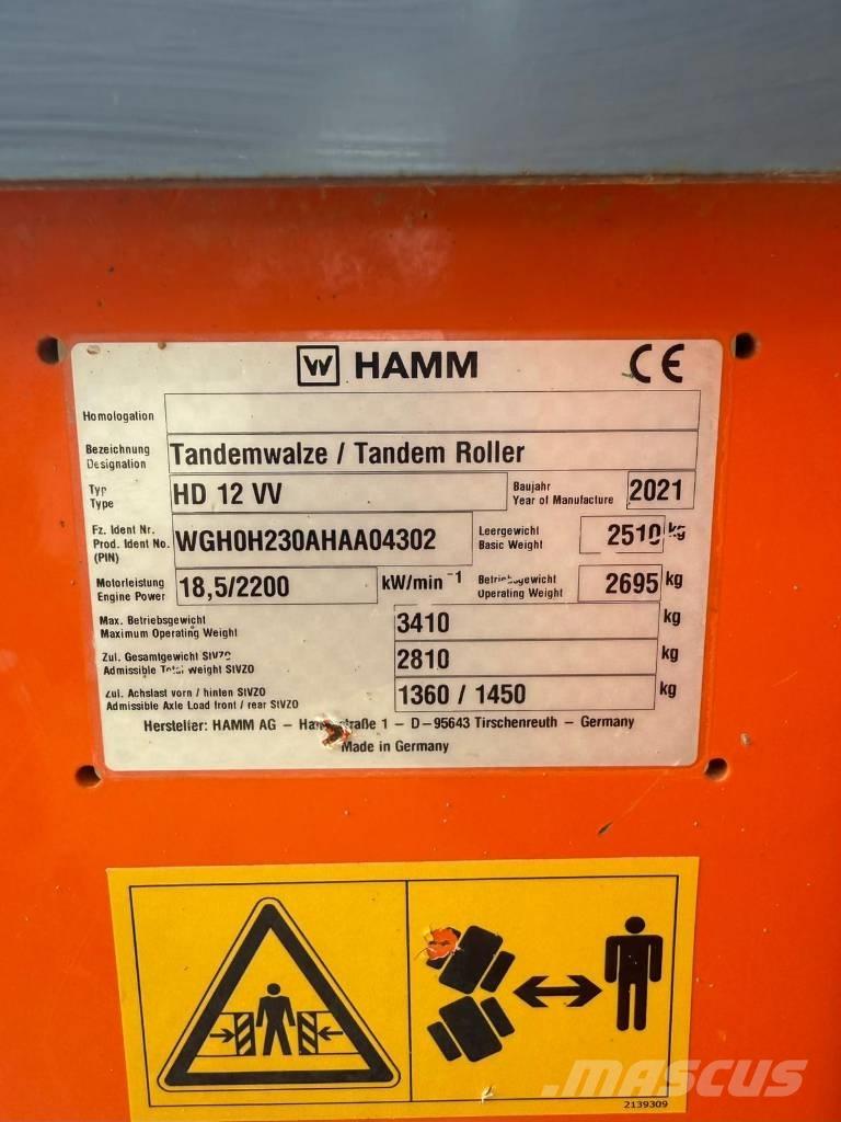 Hamm HD 12 雙輪滾壓機