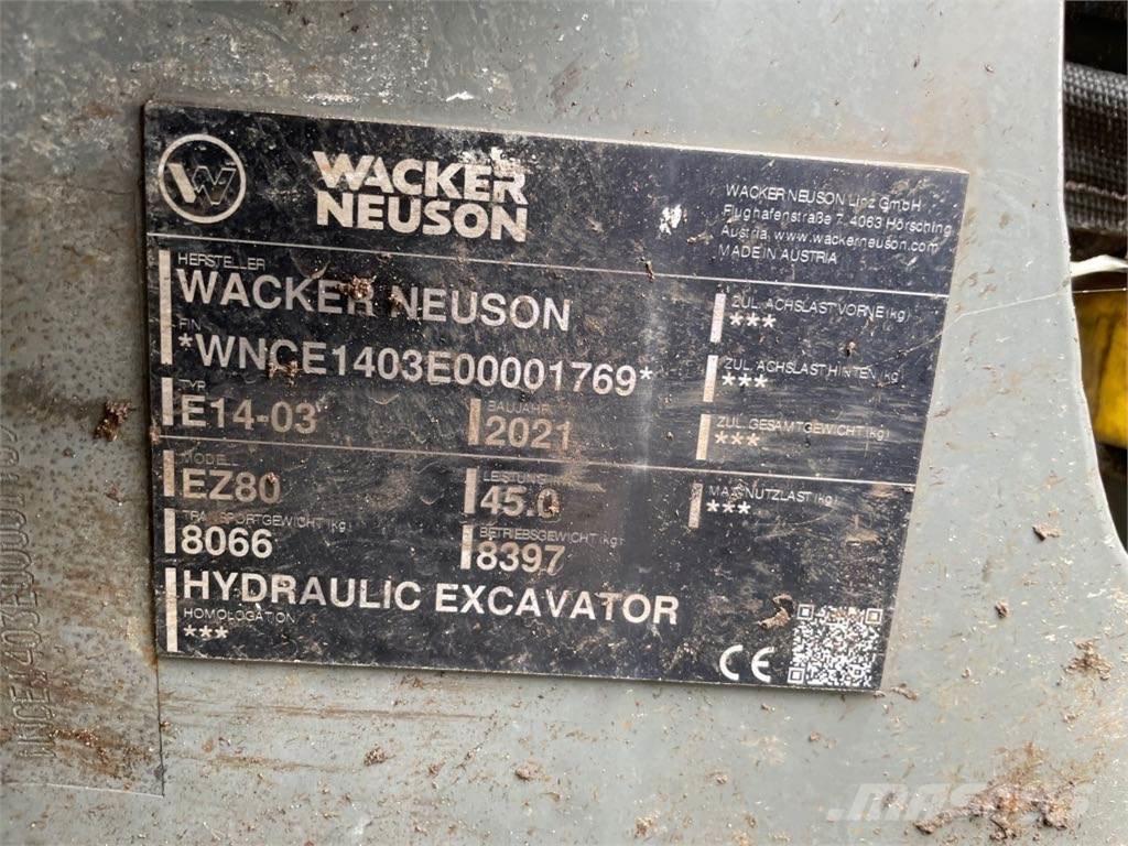 Wacker Neuson EZ80 履帶式 挖土機/掘鑿機/挖掘機