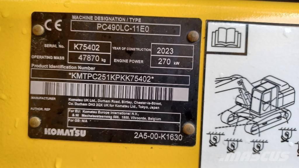 Komatsu PC 490 LC-11 履帶式 挖土機/掘鑿機/挖掘機