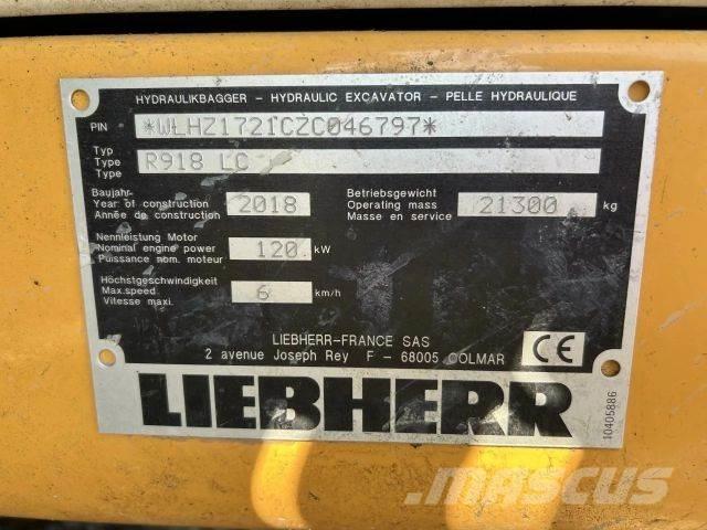 Liebherr R918 LC 履帶式 挖土機/掘鑿機/挖掘機