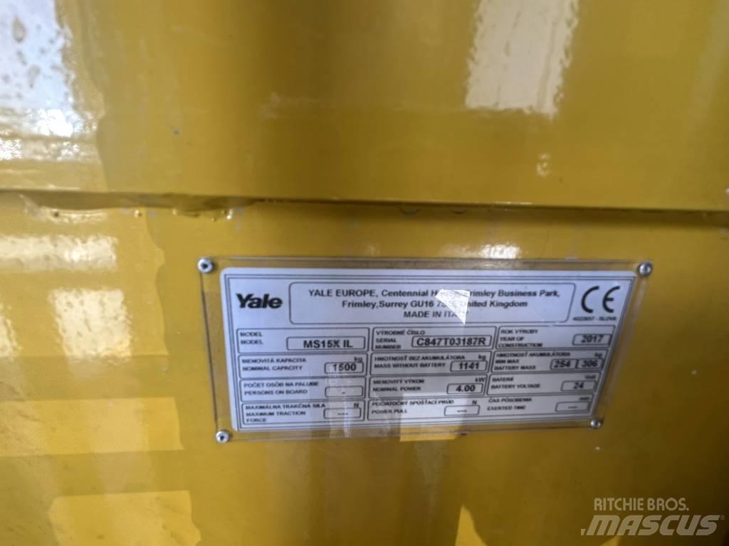 Yale ms15x 行走控制式堆積機