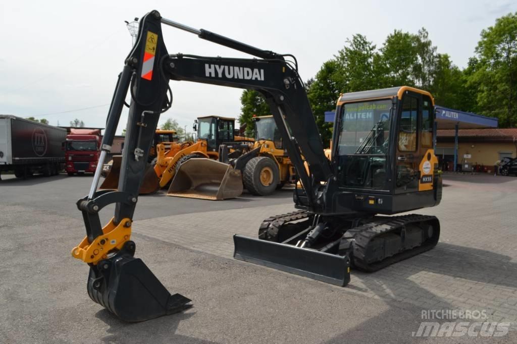 Hyundai HX 55 小型挖土機/掘鑿機<7t(小型挖掘機)