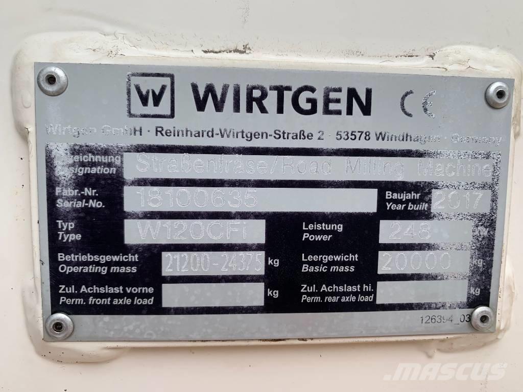 Wirtgen W 120 CFi 瀝青冷銑刨機/銑床