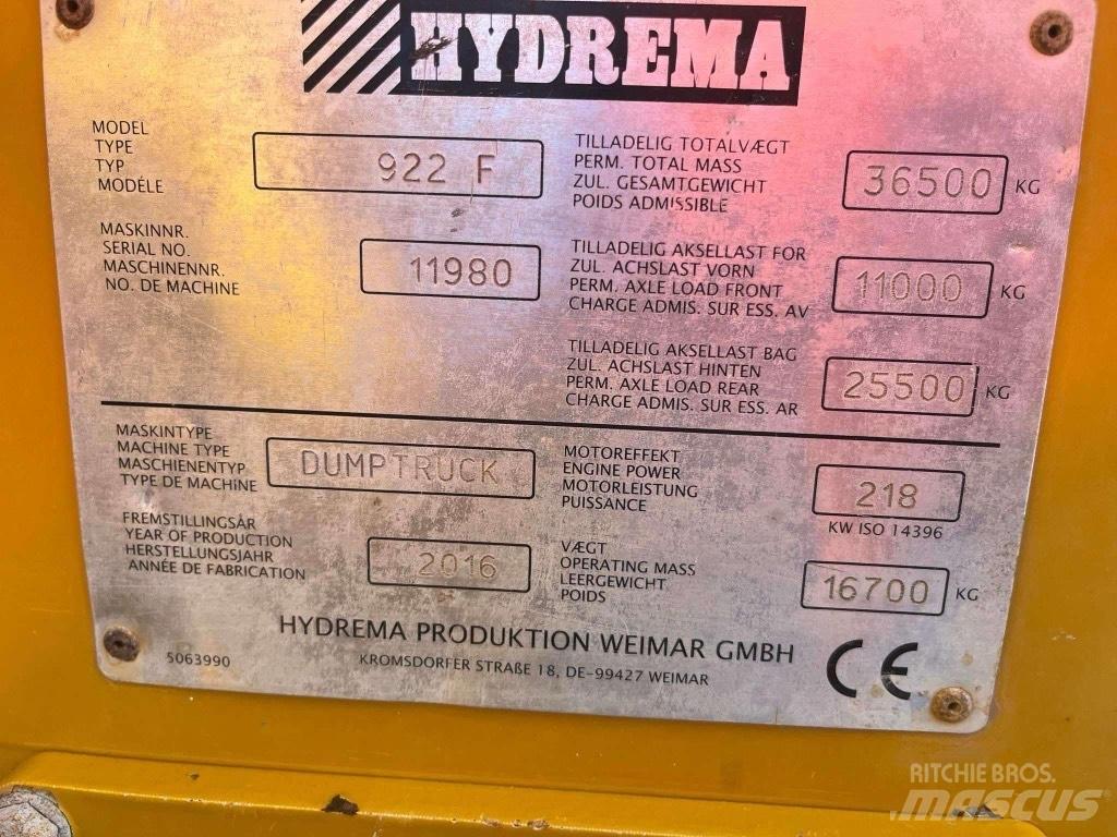 Hydrema 922 F 側卸礦車