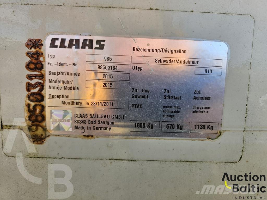 CLAAS Liner 2600 其他裝載挖掘裝置和配件