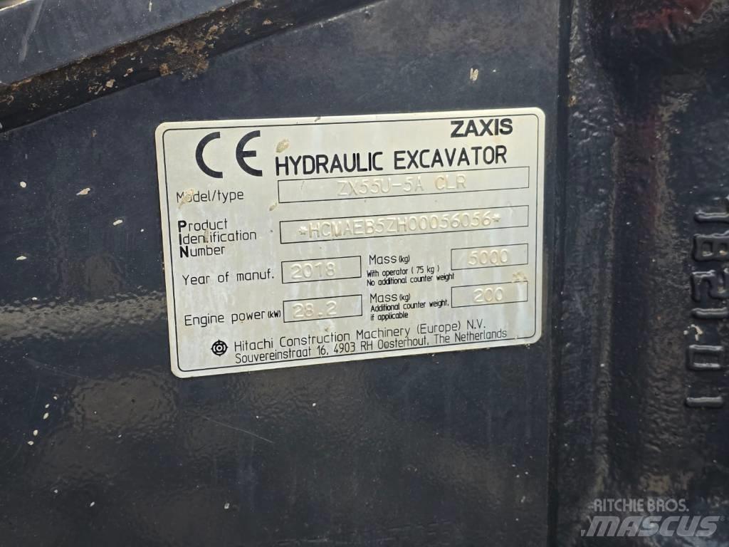 Hitachi ZX55U-5A CLR 小型挖土機/掘鑿機<7t(小型挖掘機)