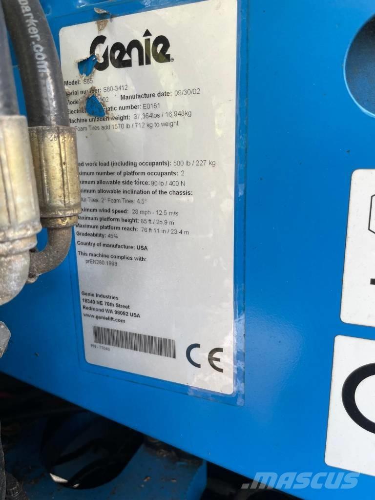 Genie S 85 伸縮臂高空作業車