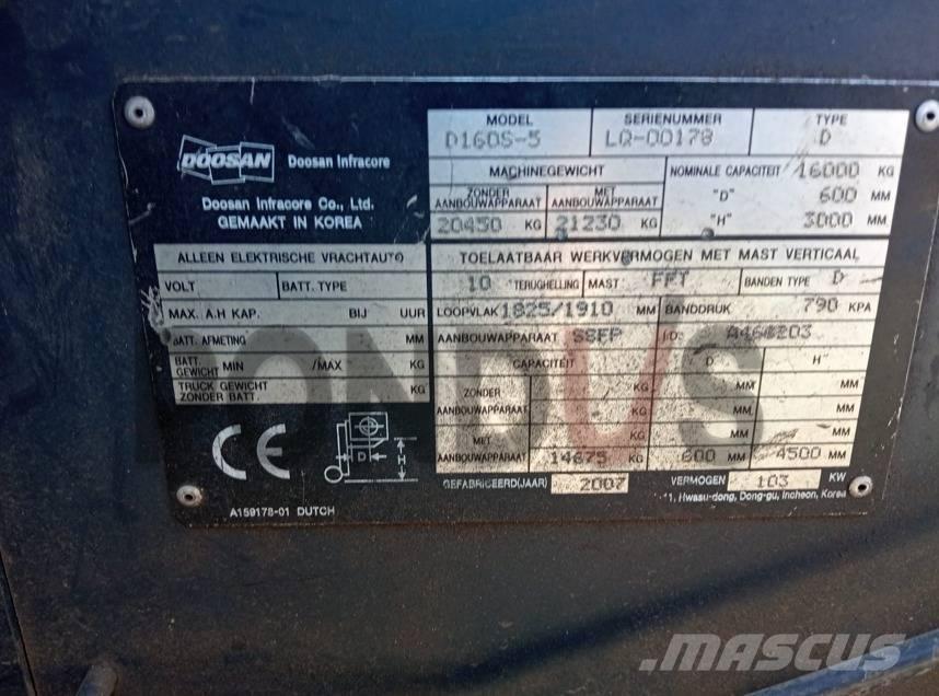 Doosan D160S-5 柴油卡車