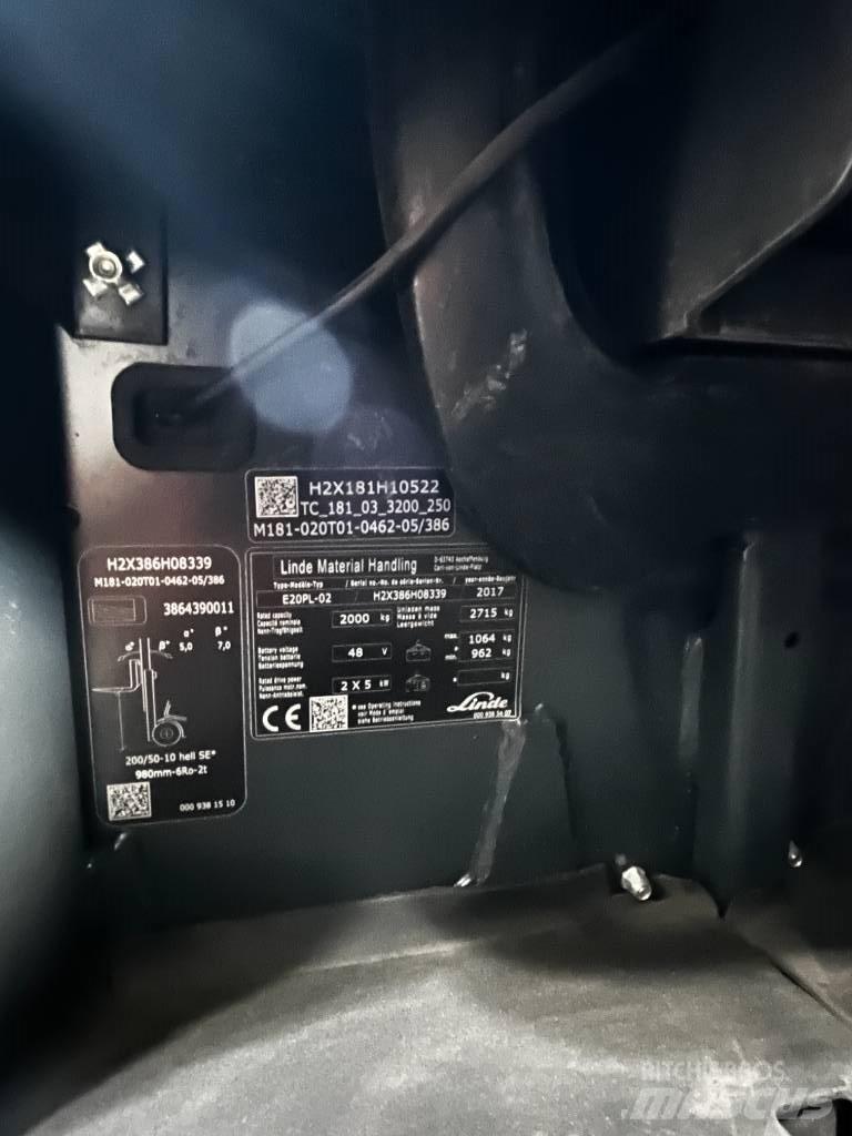 Linde E20PL/386-02 電動堆高機