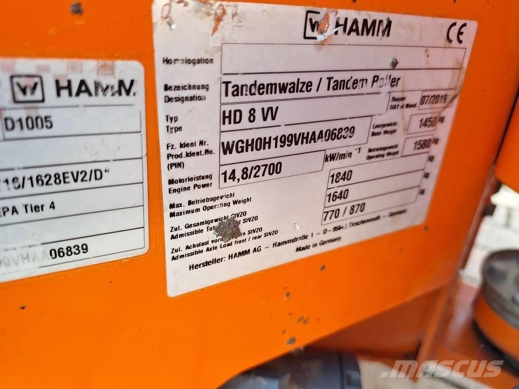Hamm HD 8 VV 雙輪滾壓機