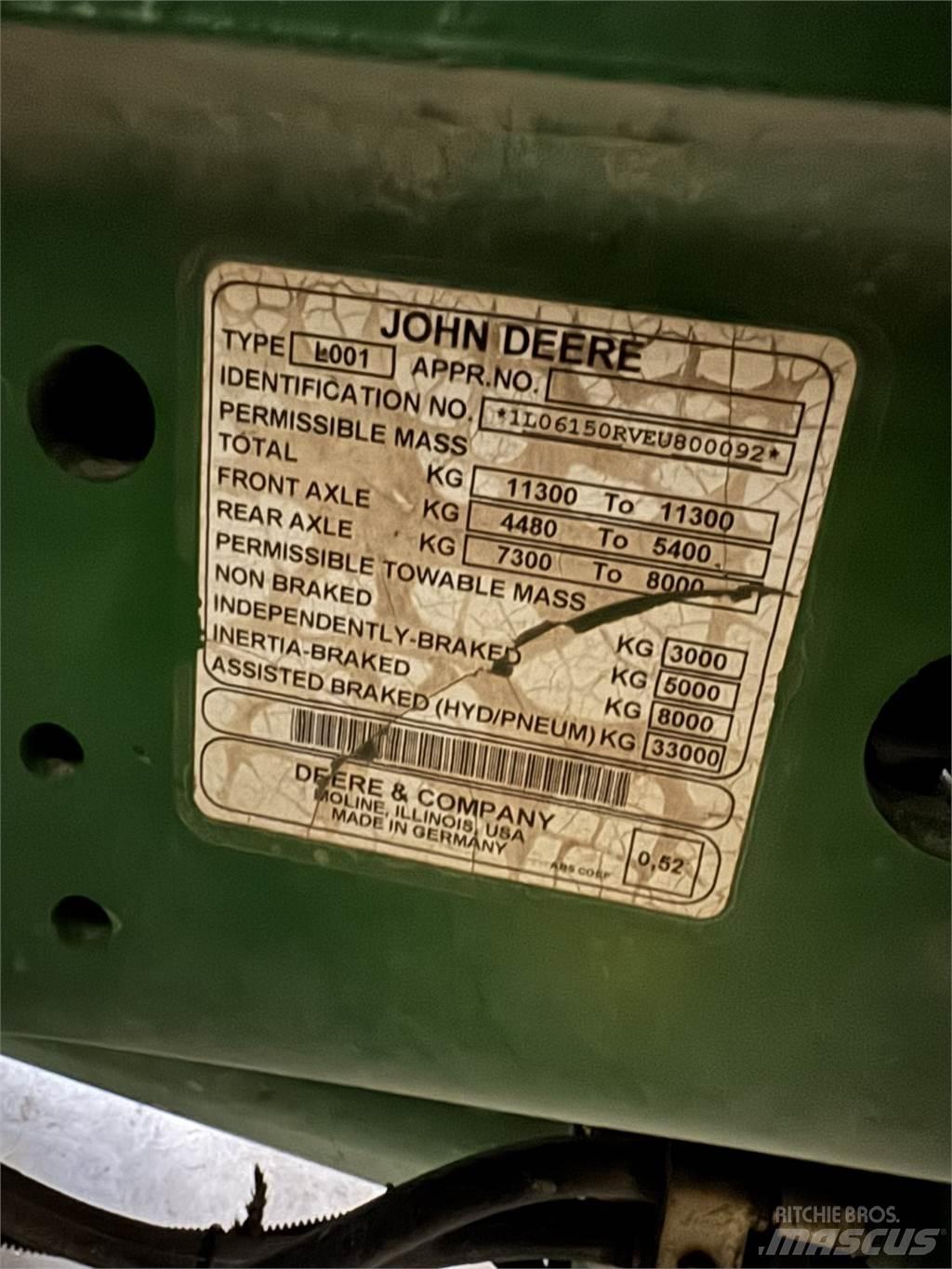 John Deere 6150R 曳引機