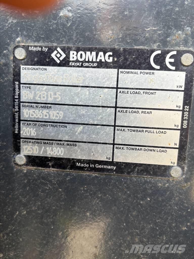 Bomag BW213D-5 單輪滾壓機