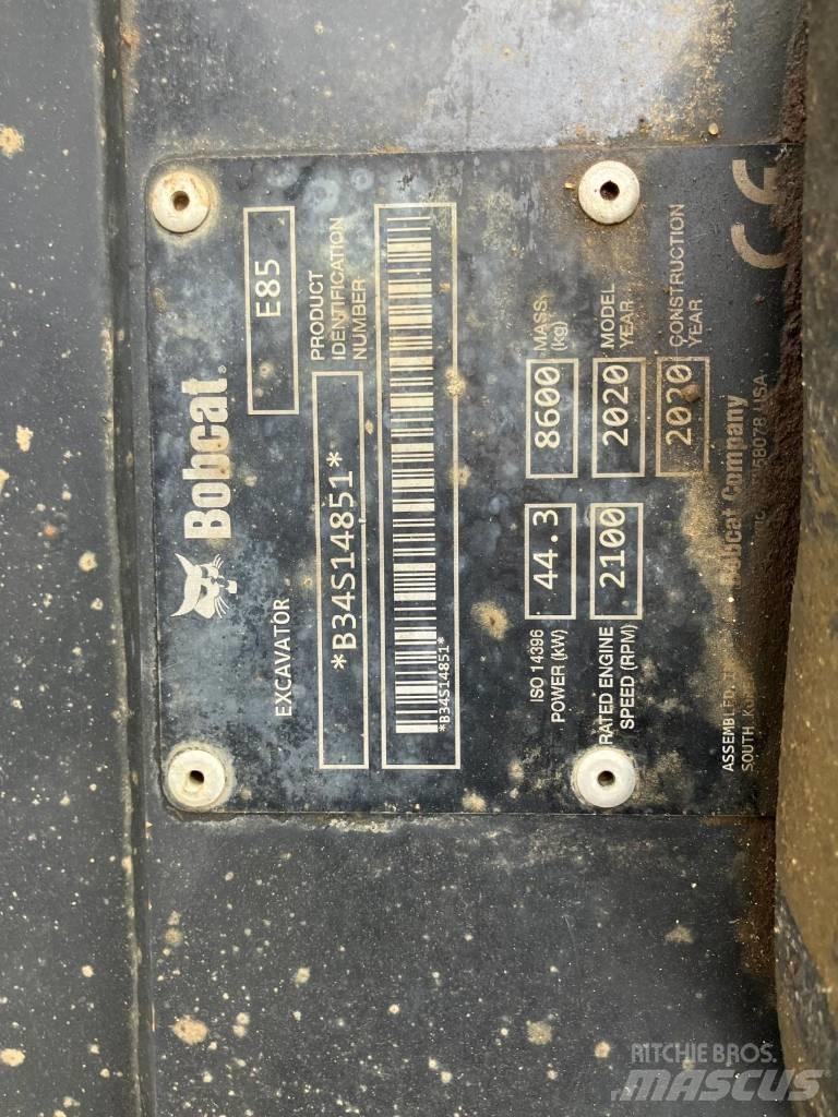 Bobcat E 85 中型挖土機/掘鑿機/挖掘機 7t-12t