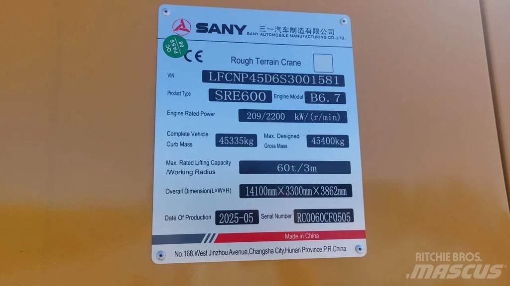 Sany SRE600 越野起重機