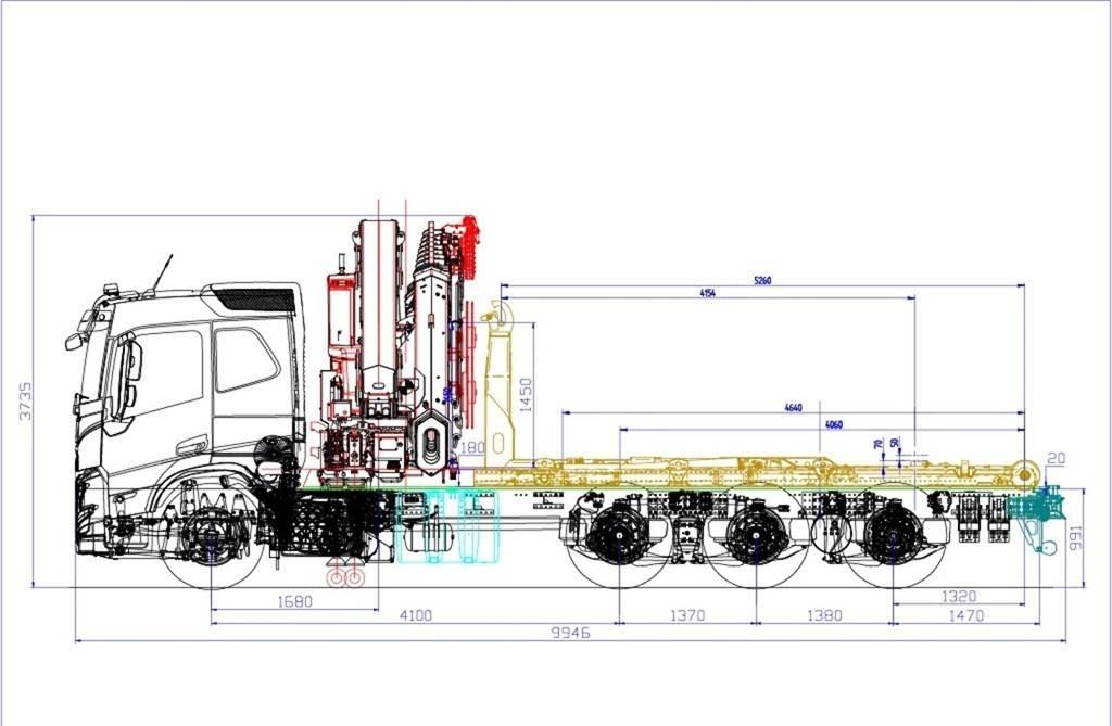 Volvo FM 500 8X4 起重機卡車