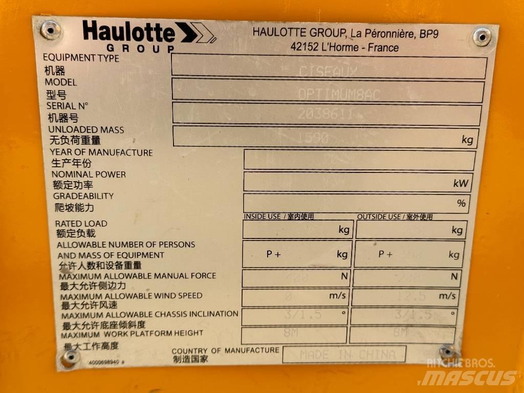 Haulotte OPTIMUM 8 剪式升降機