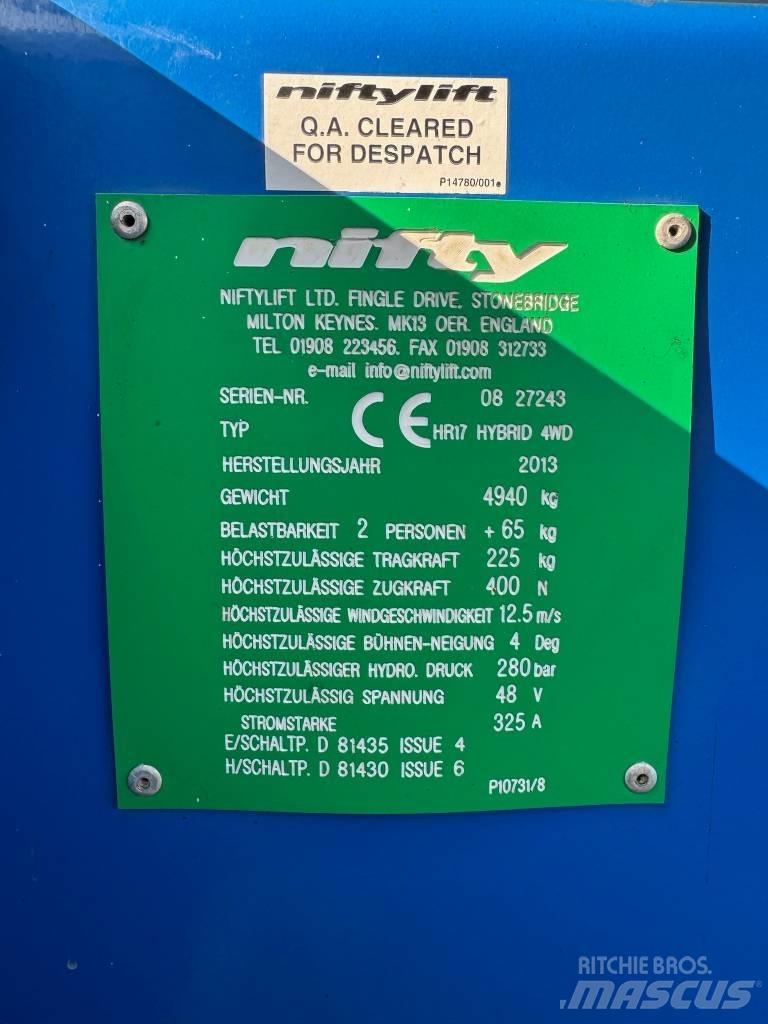 Niftylift HR 17 D E 曲臂高空作業車