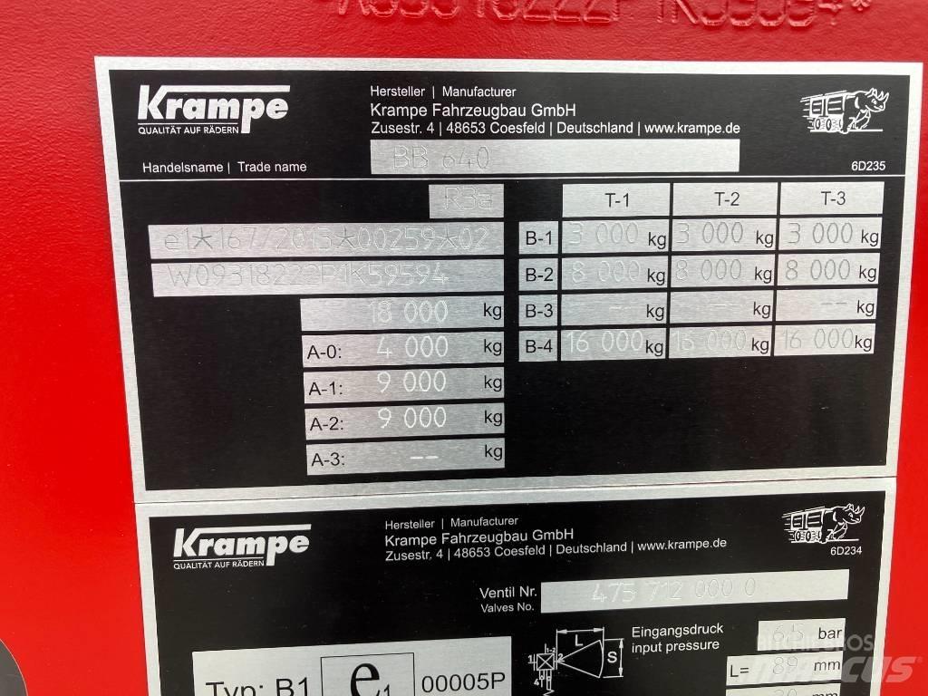 Krampe BB640 傾卸式拖車