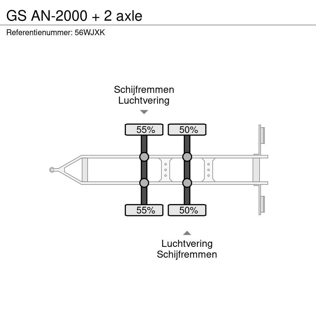 GS AN-2000 + 2 axle 平板式/側卸式拖車
