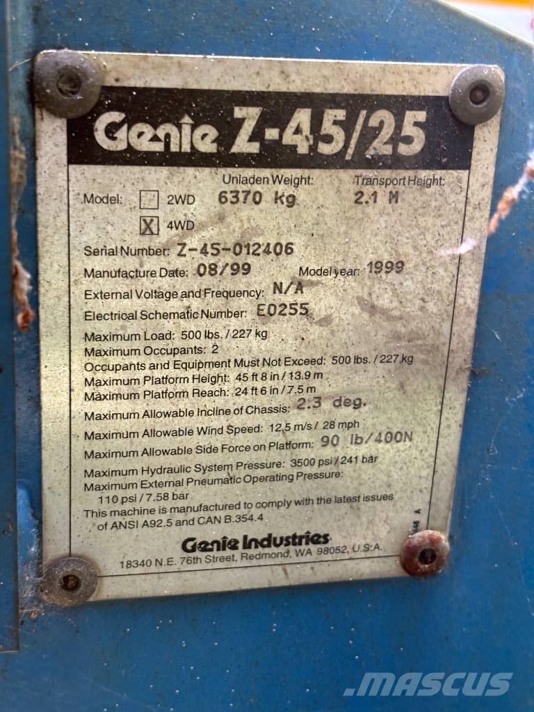 Genie Z 45/25 曲臂高空作業車