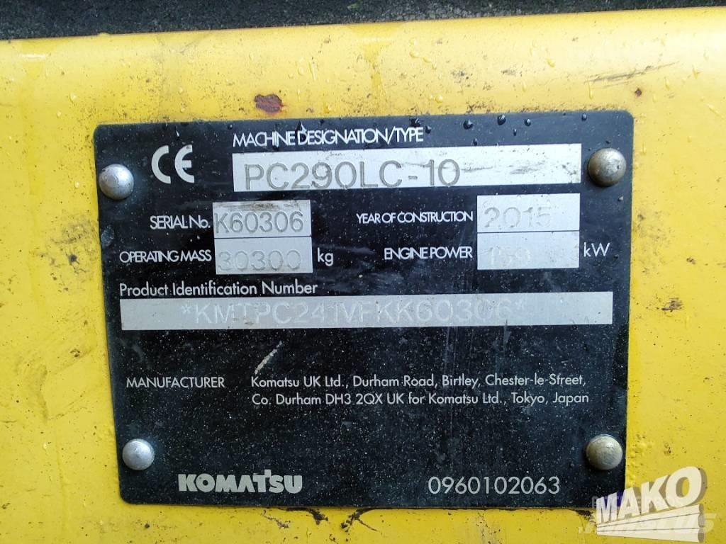 Komatsu PC 290 LC-10 履帶式 挖土機/掘鑿機/挖掘機