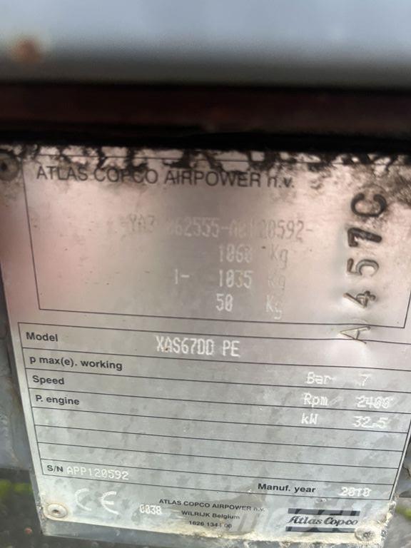 Atlas Copco XAS67 空氣壓縮機