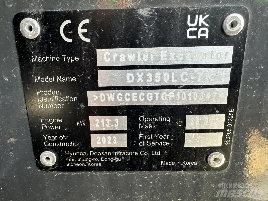 Doosan DX 350 NLC-7 履帶式 挖土機/掘鑿機/挖掘機