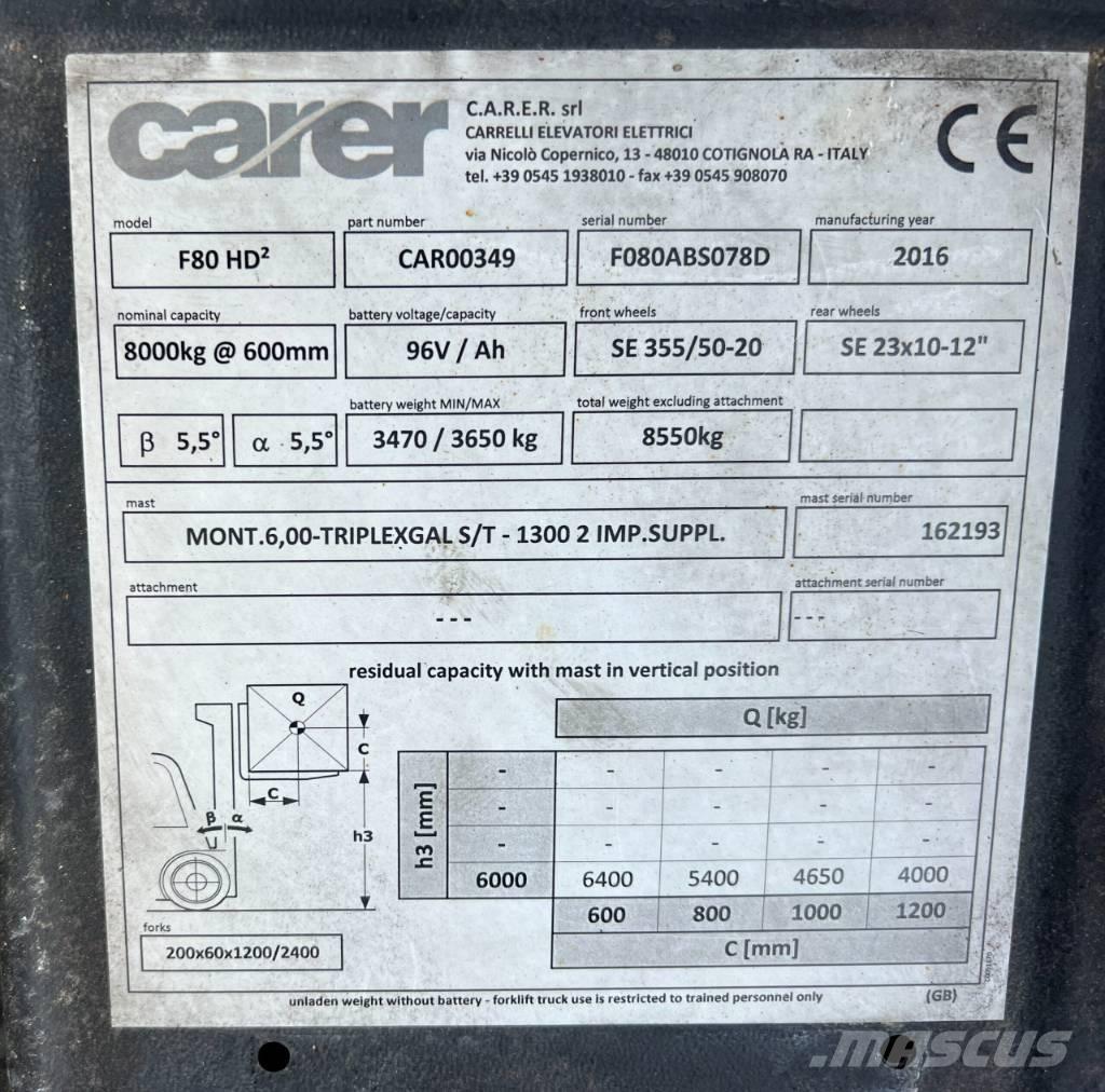 Carer F80 電動堆高機